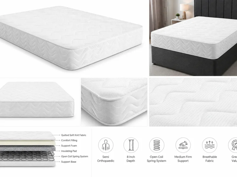 Semi Orthopaedic Mattress – 8 Inch Spring Mattress